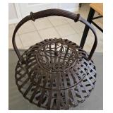 16.5' Tall Decorative Iron Gathering Basket with a