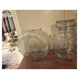 Glass Jar & Fish Bowl