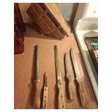 Made in Japan Stainless Full Tang Knives w/Block
