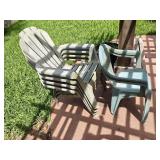 (4) Stacking Plastic Patio Adirondack Chairs &