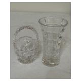 Vintage Mikasa Monarchy Clear Crystal Bud Vase