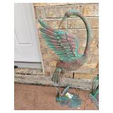 New Metal Crane Lawn Decor 34'