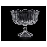 Glass Footed Compote Bowl Approx 10' Diam