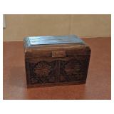 VTG Wood Look Recipe Box