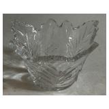 Vintage 6' Heavy Clear Crystal Maple Leaf Shaped