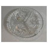 Handcut Lead Crystal Relish Dish: Bohemian Star &