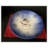 New Beaver Farm Snowman Ceramic Plate