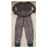 Sz M Set Secret Treasures 2 Pc Pajama Cheetah