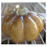 Glass Pumpkin Decor 4.9'