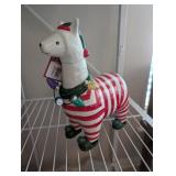 NEW Mr. Christmas Striped Ceramic Llama