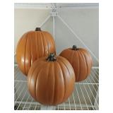 (3) Plastic Pumpkins