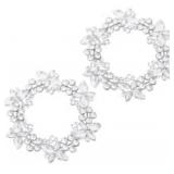 (2) August & Leo 7' Jeweled Wreath Candle Ring