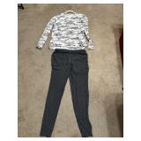 Sz S Secret Treasures 2 Pc Pajama Set Gray