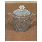 EAPG Glass Sugar Bowl with Lid
