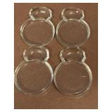 (4) Vintage Fostoria Mademoiselle Clear Glass