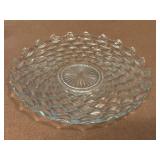 Fostoria Diamond Glass 13.5 Inch Wide Platter