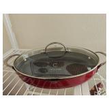 NEW Curtis Stone Nonstick Oval Pot w/Strainer Lid