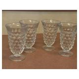 (4) Fostoria Footed Water Goblet American Clear