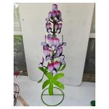 Metal Purple Flower Yard Decor 29'