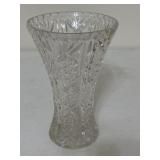 Lead Crystal Vase Large Heavy 8' Tall Flared