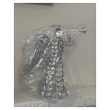 August & Leo 12' Silver Pearl Rhinestone Angel