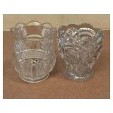 (2) Early American Pattern Glass (EAPG) table