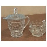 Vintage Fostoria American Clear Glass Pitcher