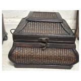 11'x10'x9' Lerner plastic faux wood storage box
