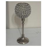 13ï¿½ Elegant Silver Finished Crystal beaded goblet