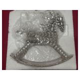 Gold tone decorative rocking horse ornament