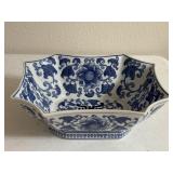 10ï¿½ Vintage Blue White Botanical Floral Porcelain
