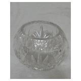 Vintage Crystal Rose Bowl 4'