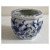 5ï¿½ Asian Chinoiserie Fish Ceramic Blue and White
