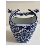 10' Vintage Blue White Chinoiserie Asian