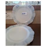 (4) Macbeth-Evans Milk Glass Plates