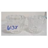 (2) VTg Crystal Toothpick Holders
