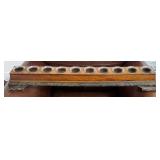 32ï¿½ Rustic 12 Hole Wooden Sugar mold candleholder