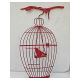 Metal Bird Cage Wall Decor 23x15