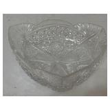 VTG Brilliant Cut Crystal Bowl, Hobstar & Diamond