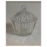 Mikasa Diamond Fire Oval Crystal Lidded Trinket
