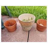(3) Terra Cotta Planters