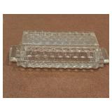 Vintage Fostoria American Clear Glass Covered