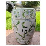 18' Floral Chinoiserie Stool