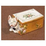 Rare Vintage Ceramic Japanese Dog House Trinket