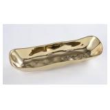 13.5ï¿½ Peltrina Porcelain wavy metallic gold