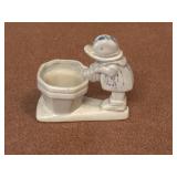 RARE Small Planter, Porcelain Figurine Girl