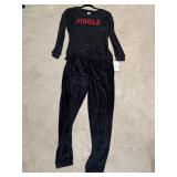 NWT Sz S Secret Treasures 2 Pc Pajama Set Black