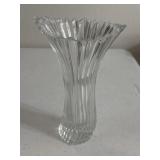 MIKASA 8' Crystal Diamond Fire Curved Ribbed Vase