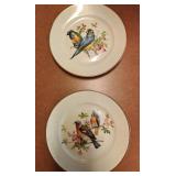 (2) JKW West Germany Gold Rim Bird Plates