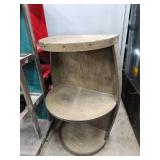 Retail Barrel Display Shelf 22x27x37